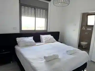דירה עם בריכת זרמים פרטית בטבריה, 4 חדרי שינה, עד 13 אורחים — לויקיישן בזלת